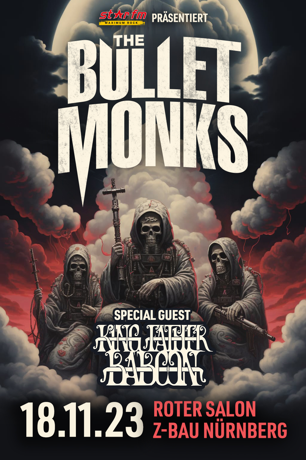 Bulletmonks and special guests King Father Baboon - 18.11.2023 Roter Salon, Z-Bau Nürnberg